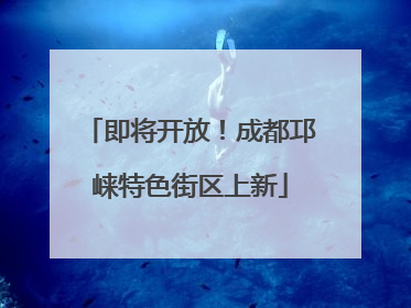 即将开放！成都邛崃特色街区上新