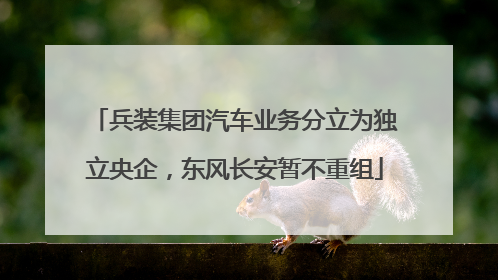 兵装集团汽车业务分立为独立央企，东风长安暂不重组