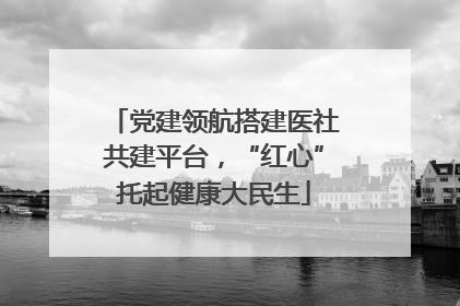 党建领航搭建医社共建平台，“红心”托起健康大民生