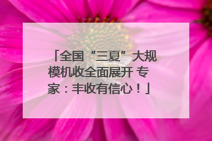 全国“三夏”大规模机收全面展开 专家：丰收有信心！