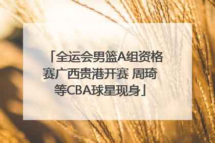 全运会男篮A组资格赛广西贵港开赛 周琦等CBA球星现身