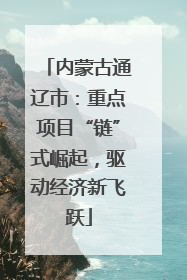 内蒙古通辽市：重点项目“链”式崛起，驱动经济新飞跃