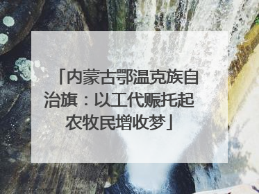 内蒙古鄂温克族自治旗：以工代赈托起农牧民增收梦
