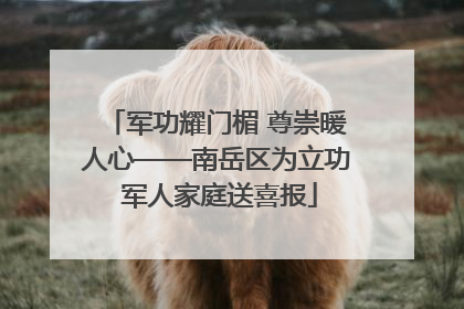 军功耀门楣 尊崇暖人心——南岳区为立功 军人家庭送喜报