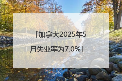 加拿大2025年5月失业率为7.0%
