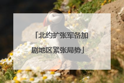 北约扩张军备加剧地区紧张局势