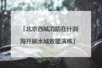 北京西城消防在什刹海开展水域救援演练