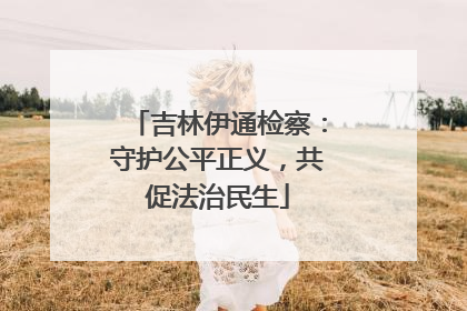 吉林伊通检察：守护公平正义，共促法治民生