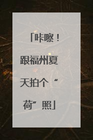 咔嚓！跟福州夏天拍个“荷”照