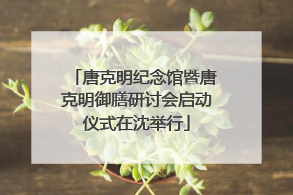 唐克明纪念馆暨唐克明御膳研讨会启动仪式在沈举行