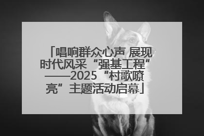 唱响群众心声 展现时代风采“强基工程”——2025“村歌嘹亮”主题活动启幕