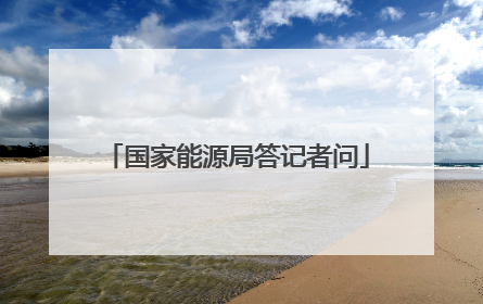 国家能源局答记者问