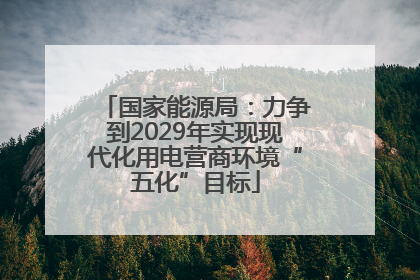 国家能源局：力争到2029年实现现代化用电营商环境“五化”目标