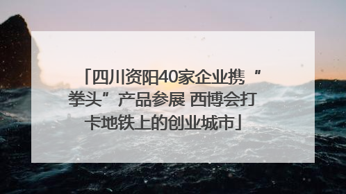四川资阳40家企业携“拳头”产品参展 西博会打卡地铁上的创业城市