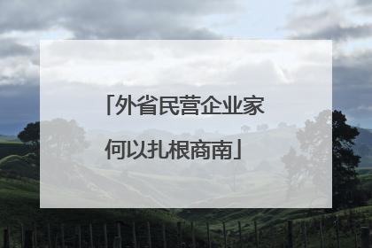 外省民营企业家何以扎根商南