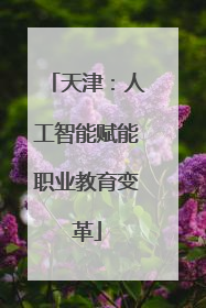 天津：人工智能赋能职业教育变革