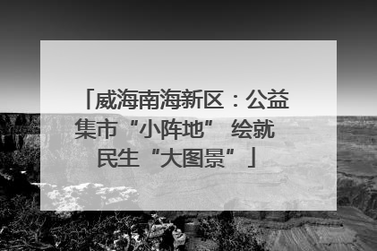 威海南海新区：公益集市“小阵地” 绘就民生“大图景”