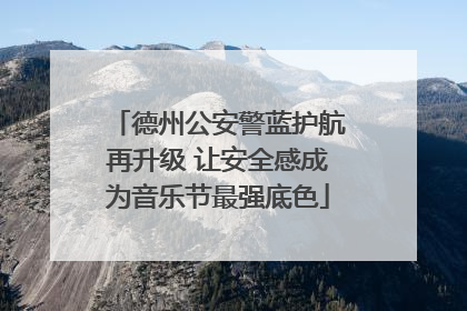 德州公安警蓝护航再升级 让安全感成为音乐节最强底色