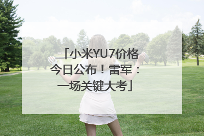 小米YU7价格今日公布！雷军：一场关键大考