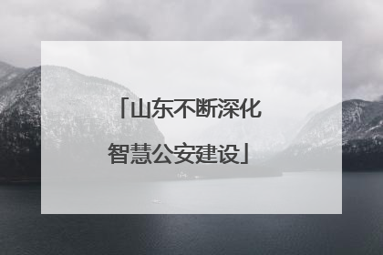 山东不断深化智慧公安建设