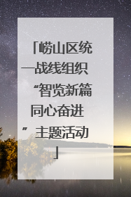崂山区统一战线组织“智览新篇 同心奋进”主题活动