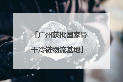 广州获批国家骨干冷链物流基地