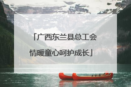 广西东兰县总工会情暖童心呵护成长
