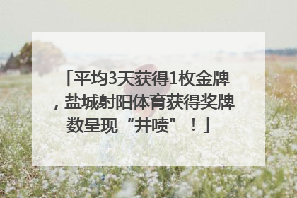 平均3天获得1枚金牌，盐城射阳体育获得奖牌数呈现“井喷”！