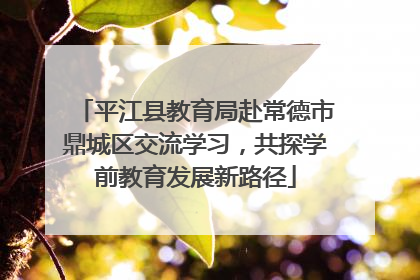 平江县教育局赴常德市鼎城区交流学习，共探学前教育发展新路径