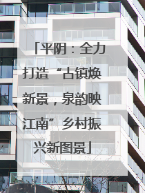 平阴：全力打造“古镇焕新景，泉韵映江南”乡村振兴新图景