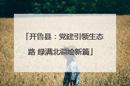 开鲁县：党建引领生态路 绿满北疆绘新篇