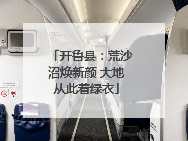 开鲁县：荒沙沼焕新颜 大地从此着绿衣