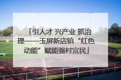 引人才 兴产业 抓治理——玉屏新店镇“红色动能”赋能强村富民