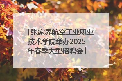 张家界航空工业职业技术学院举办2025年春季大型招聘会