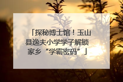探秘博士馆！玉山县逸夫小学学子解锁家乡“学霸密码”