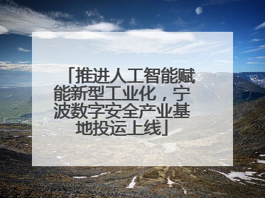 推进人工智能赋能新型工业化，宁波数字安全产业基地投运上线