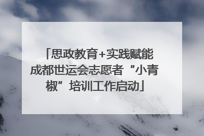 思政教育+实践赋能 成都世运会志愿者“小青椒”培训工作启动