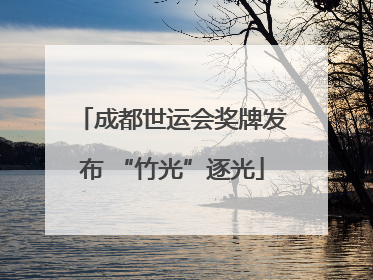 成都世运会奖牌发布 “竹光”逐光