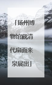 扬州博物馆藏清代扇面来泉展出