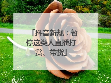 抖音新规：暂停这类人直播打赏、带货