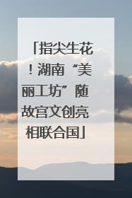 指尖生花！湖南“美丽工坊”随故宫文创亮相联合国