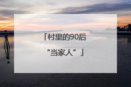 村里的90后“当家人”