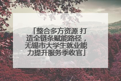 整合多方资源 打造全链条赋能路径，无锡市大学生就业能力提升服务季收官