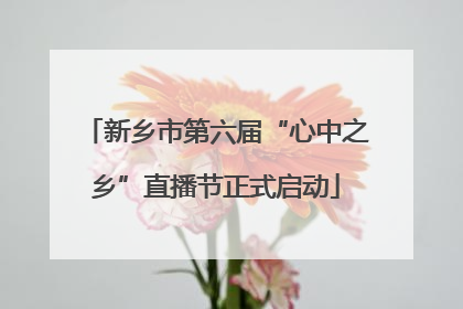 新乡市第六届“心中之乡”直播节正式启动