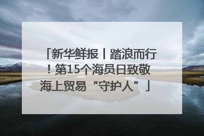 新华鲜报丨踏浪而行！第15个海员日致敬海上贸易“守护人”