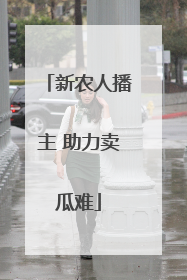 新农人播主 助力卖瓜难