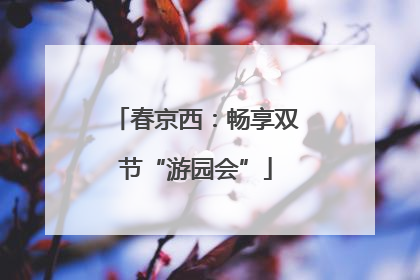 春京西：畅享双节“游园会”