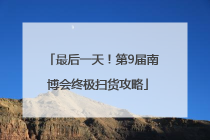 最后一天！第9届南博会终极扫货攻略