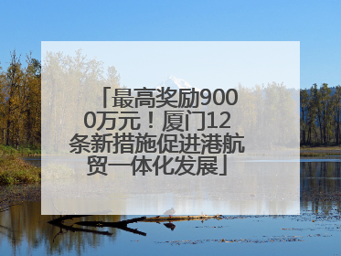 最高奖励9000万元！厦门12条新措施促进港航贸一体化发展