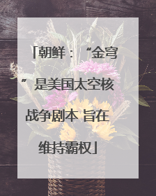 朝鲜：“金穹”是美国太空核战争剧本 旨在维持霸权